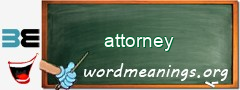 WordMeaning blackboard for attorney